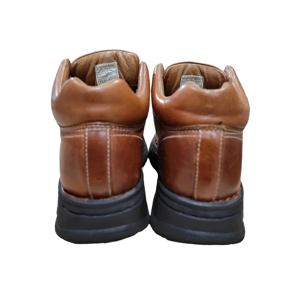 Skechers Y2K Mens Brown Leather Chunky Ankle Boots 4449 Sz 9.5